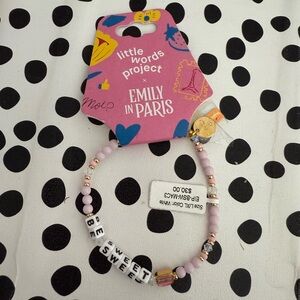 Little Words Project Beaded Bracelet - Pink and Gold